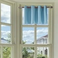 thumbnail image 1 of EGYMEN Kitchen/Bathroom Short Light Blocking Curtains, 14"x28" Polyester Window Drapes with Magnetic Hem, 6 Neutral Colors for Small Windows & Office Partitions(Blue), 1 of 7