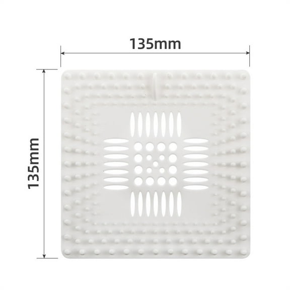 EGYMEN Kitchen Drain Protector, Flexible Thermoplastic Rubber Sink Clogging Prevention Screen, Non-Slip Water Filtration Cover, Durable Hair Catcher for Bathroom and Kitchen Use(White)