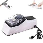 EGYMEN Knife Sharpener, Quick Sharpening Electric Knife Sharpener with Protective Cover, USB Charging Knife Sharpener for Scissors and Kitchen Knives, Compact Knife Sharpening Tool for Home Use