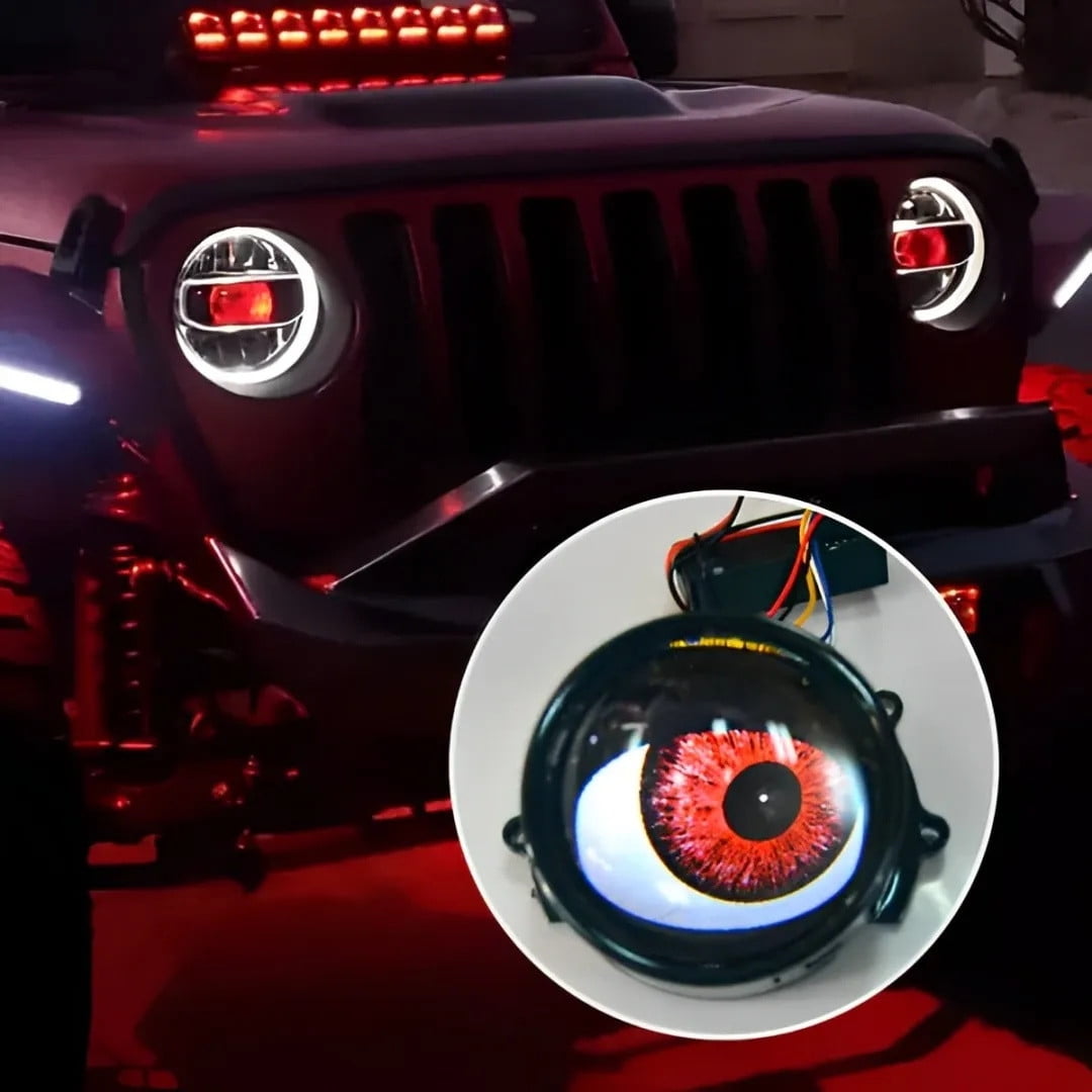 WLAGOOD LED Devil Eyes Car Headlights, USB Evil Eyes Car