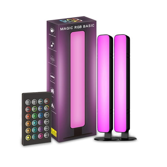 EGYMEN LED Music Lamp, RGB Color Changing Desktop Light, Voice Control Pickup Lamp, USB Plug-in Party Light, Remote Control Home Decor, Mini Round Base Birthday Gift