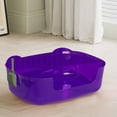 thumbnail image 1 of EGYMEN Large Cats Litter Box, Spacious Pet Litter Tray for Big Cats, Open-Top Cat Waste Container, Leak-Proof Cat Toilet with Easy Access (Purple), 1 of 6