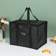 EGYMEN Large Insulated Cooler Bag, Styrofoam Cooler of Keep Food Hot or Cold, Reusable Double Zipper Food Delivery Bag for Grocery Shopping