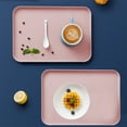 thumbnail image 1 of EGYMEN Large Rectangular Baking Tray, Versatile Kitchen Fruit Platter, Stylish Food Serving Tray, Multi-Functional Dessert Serving Dish(Pink), 1 of 8