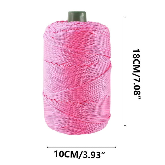 EGYMEN Light Weight Ice Silk Thread, Soft Acrylic Composite Yarn for DIY Crafts, Hand Woven Summer Hat and Cushion Yarn, Versatile Crochet Yarn for Various Projects(Pink)