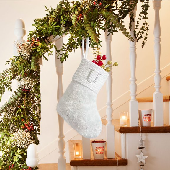 EGYMEN Luxurious Christmas Stockings, Personalized 9-inch Plush Socks, Fireplace Decoration Pendants, Festive Holiday Gifts