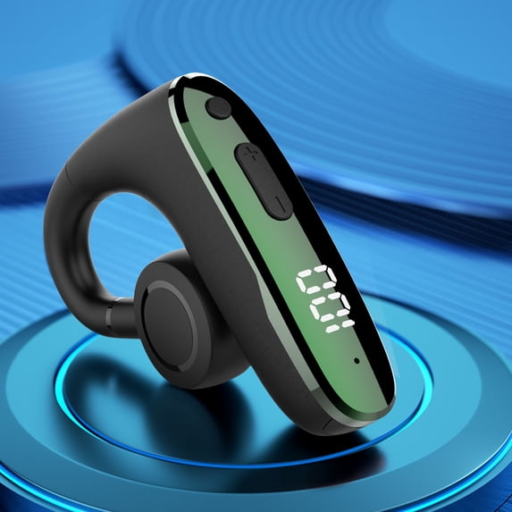 EGYMEN M-W8 Bluetooth Earphones, Wireless Conduction Stereo Headset, Sports Driving Earpiece with LED Display & Mic