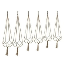 EGYMEN Macrame Plant Hanger, Handmade Cotton Rope Planter Holder, Decorative Indoor Hanging Flower Pot, Stylish Garden Ceiling Plant Support