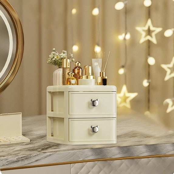 EGYMEN Makeup Organizer, Multifunctional Cosmetic Storage Box, Skincare Dresser Container, Vanity Countertop Organizer