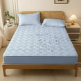 thumbnail image 1 of EGYMEN Mattress Protector, Waterproof Fitted Bed Cover With Nonslip Design, All-In-One Mattress Shield For Ultimate Protection, Soft And Comfortable Bed Sheet For Better Sleep(Light Blue), 1 of 6