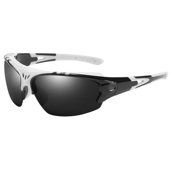 EGYMEN Men'S And Women'S Outdoor Sports Sunglasses, Windproof Cycling Eyewear, Protective Sports Shades, Scratch-Resistant Adventure Glasses(White)