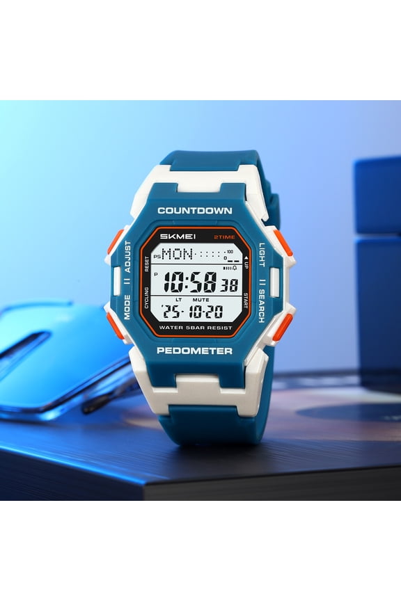 Men's Outdoor Sports Digital Watch, Waterproof Adventure Watch with Luminous Display, Multi-Functional Hiking Watch for Running, Camping, and Swimming