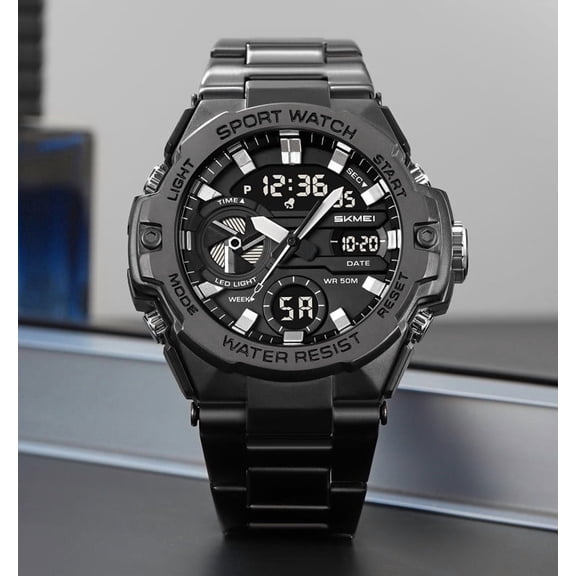EGYMEN Men's Outdoor Sports Watch, Waterproof Digital Timepiece with Luminous Display, Durable Adventure Watch for Hiking, Camping, Running, and Swimming