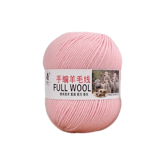 EGYMEN Mercerized Super Soft Wool Yarn 50g Per Roll, Ideal for Sweater Pants, Coat, Scarf, Plush Balls, Perfect for Beginners & Experienced Knitters(Pink)