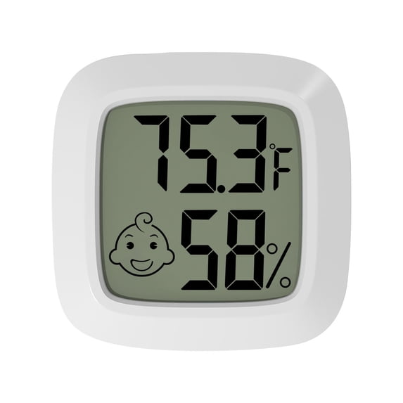 EGYMEN Mini Hygrometer Indoor, Accurate Temperature and Humidity Meter with Magnetic Absorption, Compact Room Thermometer and Hygrometer for Bedroom or Nursery