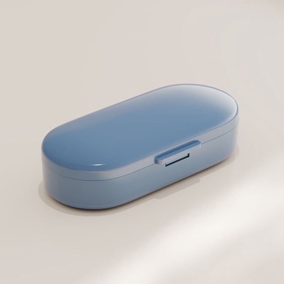 EGYMEN Mini Medication Box, Compact Pill Organizer for Travel, Light-Proof Storage Container for Tablets, Portable Multi-Compartment Medicine Case