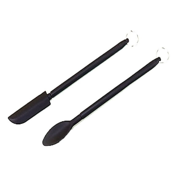 EGYMEN Mini Silicone Scraper Set, Makeup Spatula Set, Adjustable Handle Jar Scraper Kit, Multi-Purpose Kitchen and Cosmetic Scrapers