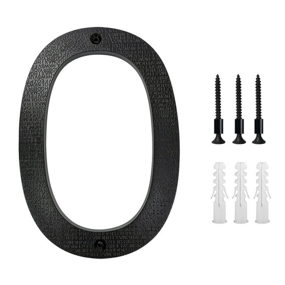 EGYMEN Modern Metal House Numbers, 5 Inch ABS Door Numbers for House Address, Black Weather-Resistant Exterior Signs, Easy Install Stylish Number for Mailboxes, Apartments