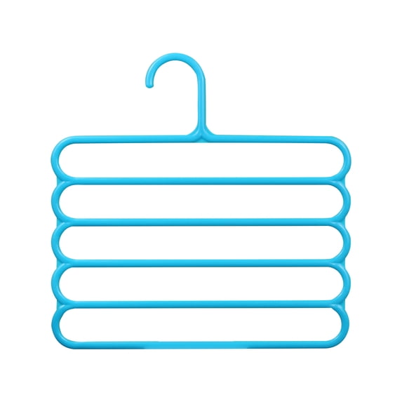 EGYMEN Multi-Functional 5-Layer Pants Hanger - Space-Saving, Non-Crease, Sturdy Organizer - 12.6"x13"