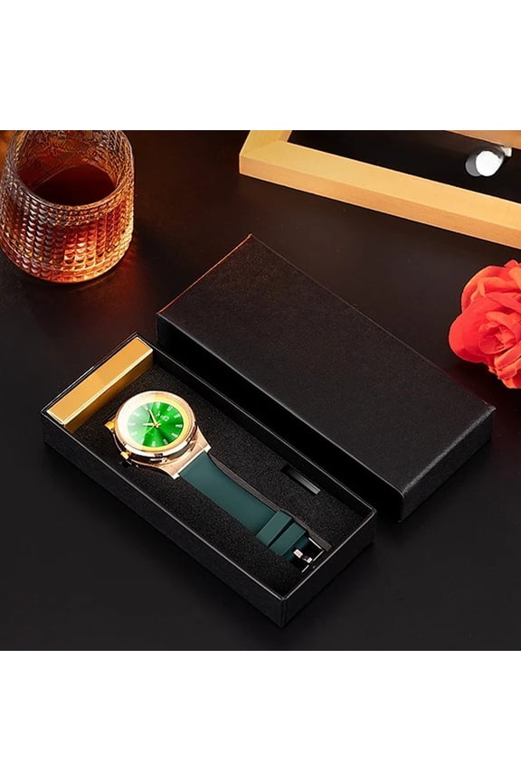 Multifunctional Luminous Watch Lighter (Youth Edition), USB Rechargeable Windproof Tungsten Wire Lighter Watch, Outdoor Plasma Flameless Lighter with Real Dial and Night Light