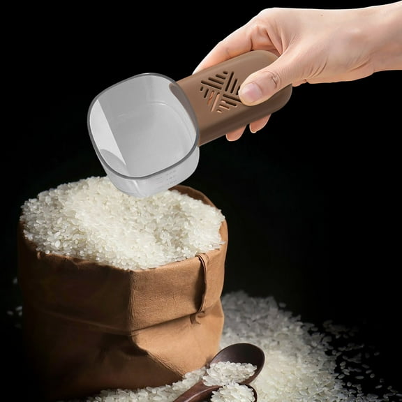 EGYMEN Multifunctional Rice Scooping Spoon, Food-Safe Kitchen Grains Measuring Tool, Insect-Proof Flour Digging Utensil