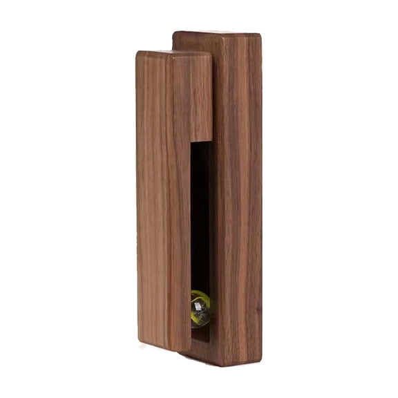 EGYMEN Natural Solid Wood Towel Holder, Handcrafted Wooden Towel Rack with Glass Lock Grip, Stylish Wooden Towel Hanger for Bath and Kitchen, Elegant Hardwood Towel Fixture for Home Decor