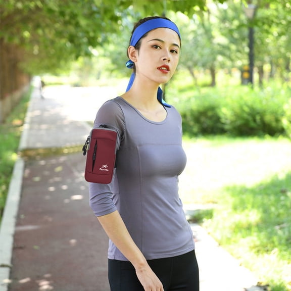 EGYMEN Phone Arm Band, Crossbody Cell Phone Pouch, Wrist Wallet, Waterproof Mobile Arm Case for Active Lifestyles