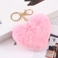 thumbnail image 1 of EGYMEN Plush Heart-Shaped Keychain, Cute Faux Fur Key Pendant, Adorable Plush Key Ring, Stylish Decorative Bag Charm(Pink), 1 of 6
