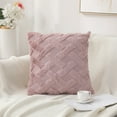 thumbnail image 1 of EGYMEN Plush Pillow Cover, 17"x17" Soft Fleece Cushion Cover for Home Decor, Double-Sided Throw Pillow Case, Luxurious Cushion Cover for Sofa and Bed(Purple), 1 of 6
