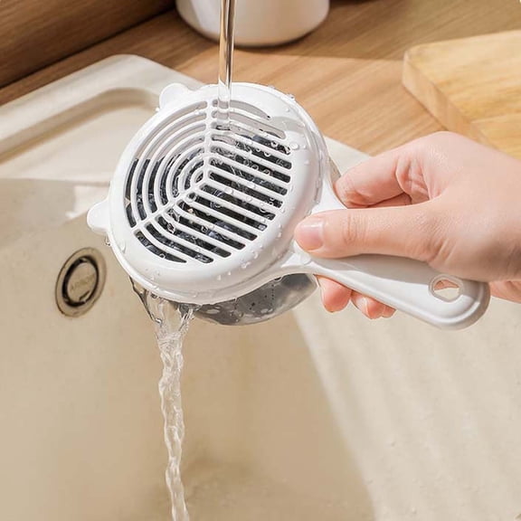 EGYMEN Portable Blueberry Cleaning Box, Fruit Basket Strainer for Washing Vegetables, Kitchen Colander for Rinsing Grains, Multi-layered Food Washer with Handle