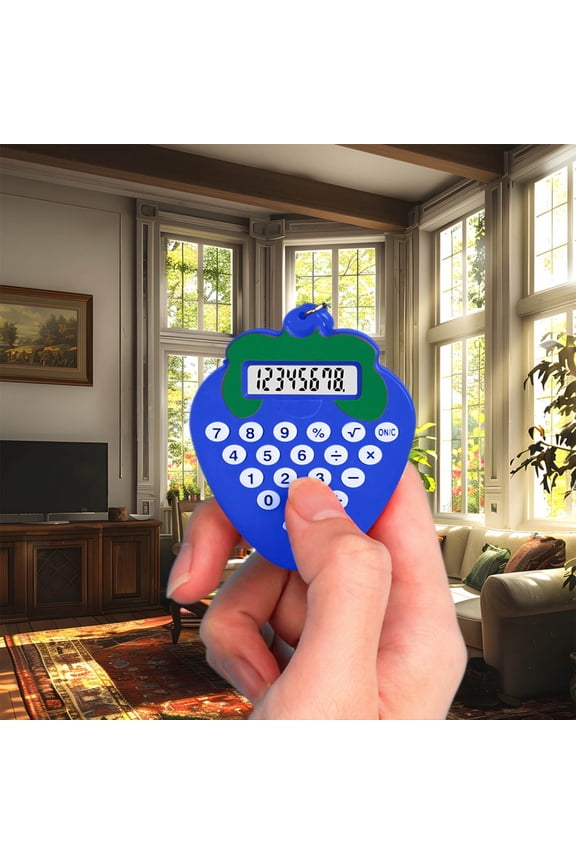 Portable Mini Calculator, Cute Keychain Calculator, Compact Student Calculator, Lightweight Pocket Calculator, High Visibility LCD Calculator