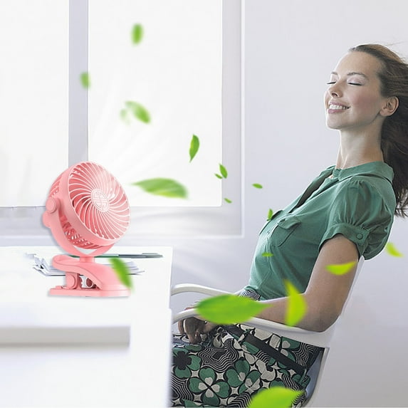 EGYMEN Portable USB Fan, Long Battery Life Quiet Desk Fan with 3 Speeds, 720° Adjustable Tilt Mini Personal Fan for Office, Bedroom, and Outdoor Use