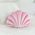 thumbnail image 1 of EGYMEN Pink Seashell Throw Pillows, Shell Shaped Throw Pillows, 13 Inch Soft Velvet Home Decorative Pillow Plush Cushion for Bed Couch Living Sofa Room Decor Accent Throw Pillow, 1 of 6