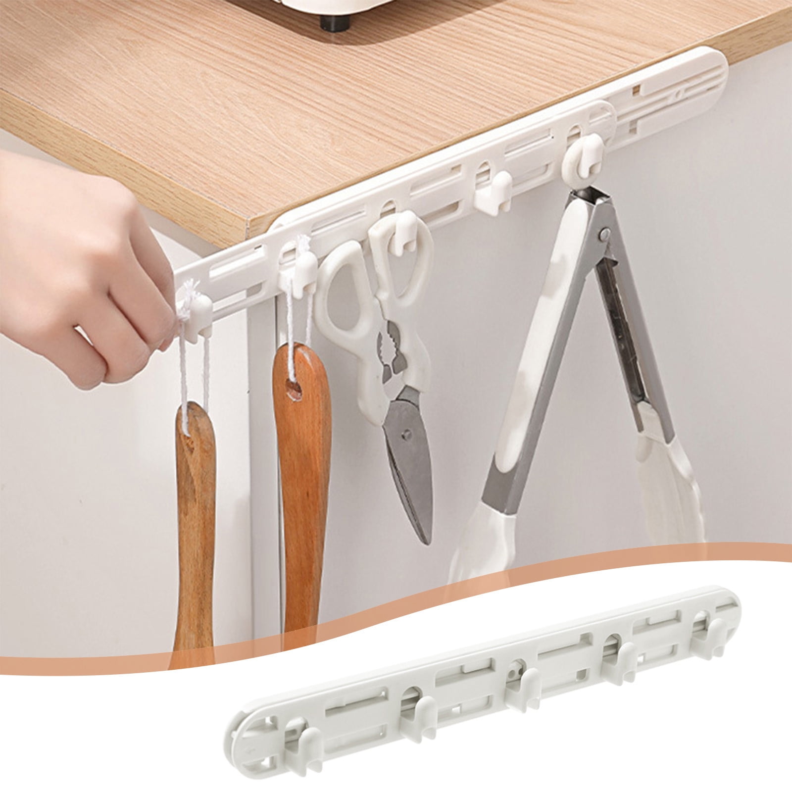 EGYMEN Pullout Hooks Behind The Door Hook Rack, Nopunch Nonmarking Retractable Slide Wall