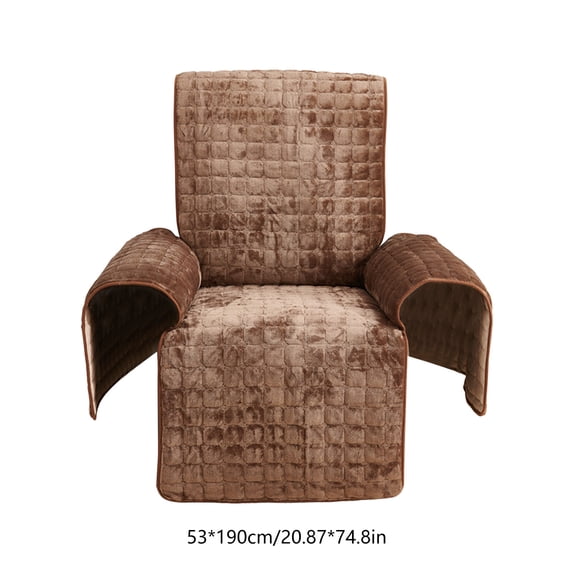 EGYMEN Recliner Chair Cover, Plush Recliner Sofa Protector with Non-Slip Design, Nonslip Recliner Furniture Shield, Elastic Straps Recliner Guard