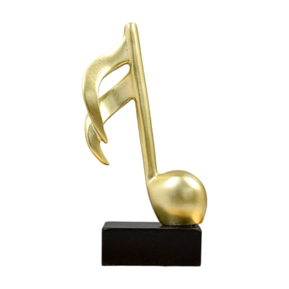 EGYMEN Resin Musical Note Ornament, Elegant Golden Musical Note Decoration, Exquisite Musical Note Set, Charming Music-Themed Decor