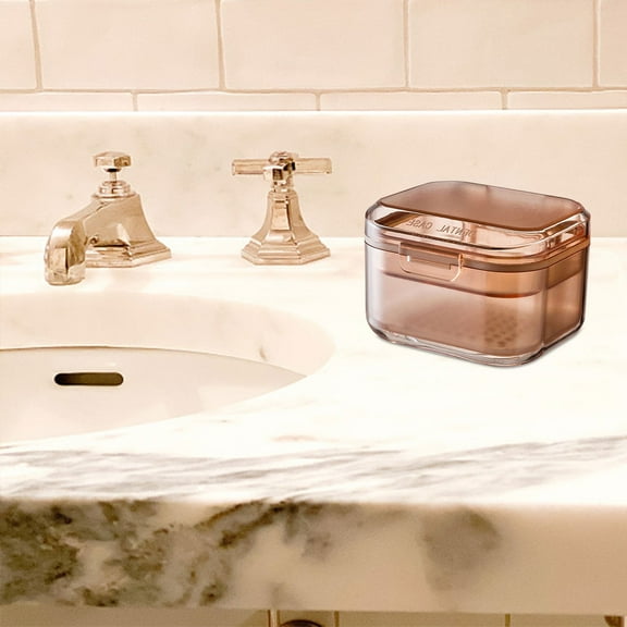 EGYMEN Retainer Case, Retainer Cleaner Case, Portable Denture Cases and Unique Denture Bath with Drain Tray, Denture Bridges, Partial Dentures, Traditional Braces, Etc.