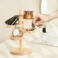 thumbnail image 1 of EGYMEN Rotatable Wooden Storage Rack, Multi-layer Key and Jewelry Organizer, Solid Wood Desktop Storage Box for Cosmetics and Small Items, Stylish Natural Wood Shelf for Home Decor, 1 of 6