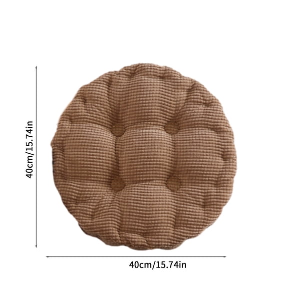 EGYMEN Round Floor Seat Pillows Cushions 16" x 16", Soft Thicken Yoga Meditation Cushion Reading Cushion Chair Pad Casual Seating(Brown)