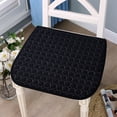 thumbnail image 1 of EGYMEN Seat Cushion, 18"x19" Comfortable Cotton Seat Pad with Secure Straps, Versatile Cushioned Chair Mat for Office and Home Use(Black), 1 of 6