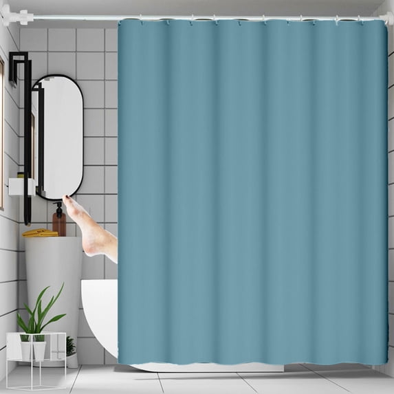EGYMEN Shower Curtain, Waterproof Bathroom Divider Curtain, Mildew Resistant Shower Partition, Stylish Frosted Shower Screen(Light Blue)