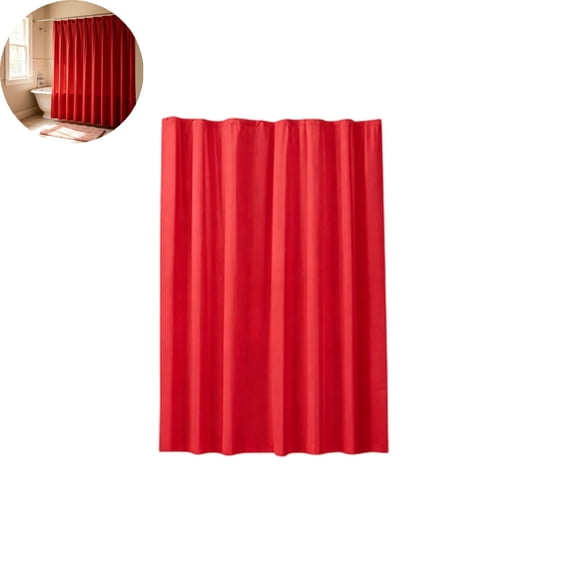 EGYMEN Shower Curtain, Waterproof Liner, Flexible Plastic, Colorful Design, Stylish and Dry for Bathroom Use (Red)