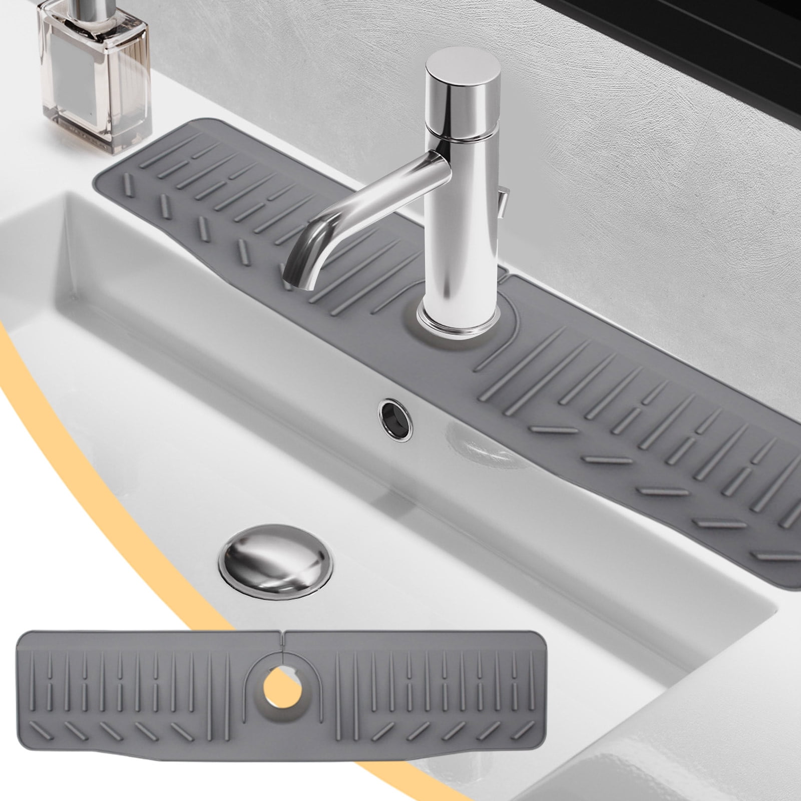 EGYMEN Sink Faucet Mat, Sink Splash Guard, Draining Pad for Kitchen ...