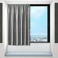 thumbnail image 1 of EGYMEN Light Blocking Window Curtain, Self-Adhesive Noise Reducing Shades for Bedrooms, Heat Insulating Window Treatments, No-Drill Polyester Curtains for Enhanced Privacy(Gray), 1 of 9