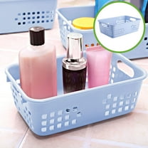 EGYMEN Small Desktop Storage Basket, Plastic Remote Control Organizer, Multifunctional Household Drawer Basket, Stackable Closet Storage Box