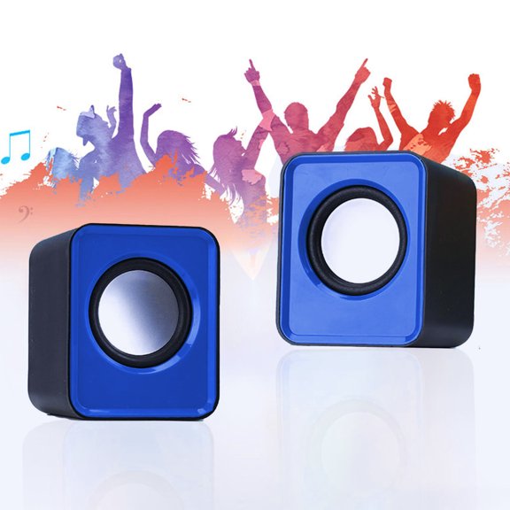 EGYMEN Small Desktop USB Speaker, Portable Mini Sound System, Classic Multimedia Speakers, High-Quality Audio Speakers, Compatible with Computer Tablet Phone
