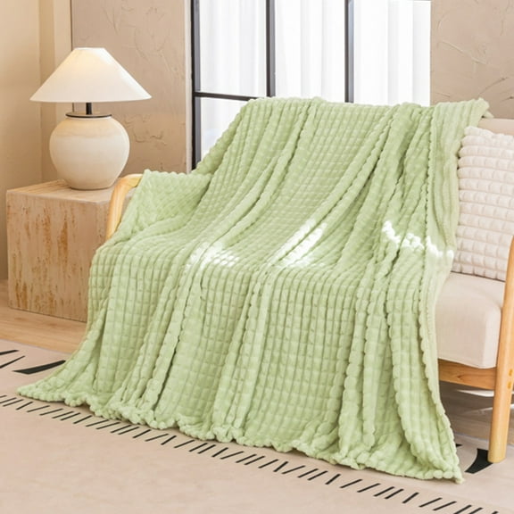 EGYMEN Soft Imitation Rabbit Fleece Blanket, 40"x60" Double-Layer Thickened Nap Throw, Cozy Office & Home Face Blanket
