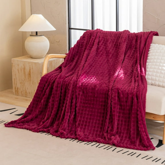 EGYMEN Soft Imitation Rabbit Fleece Blanket, 40"x60" Double-Layer Thickened Nap Throw, Cozy Office & Home Face Blanket
