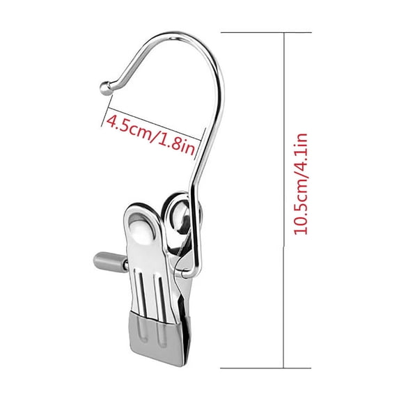 EGYMEN Stainless Steel Clip Hanger, Compact Multifunctional Pants Hanger with Heavy Duty Clips, Portable Towel and Sock Storage Clips, 360° Rotating Clothing Hanger for Organized Closet(Gray)