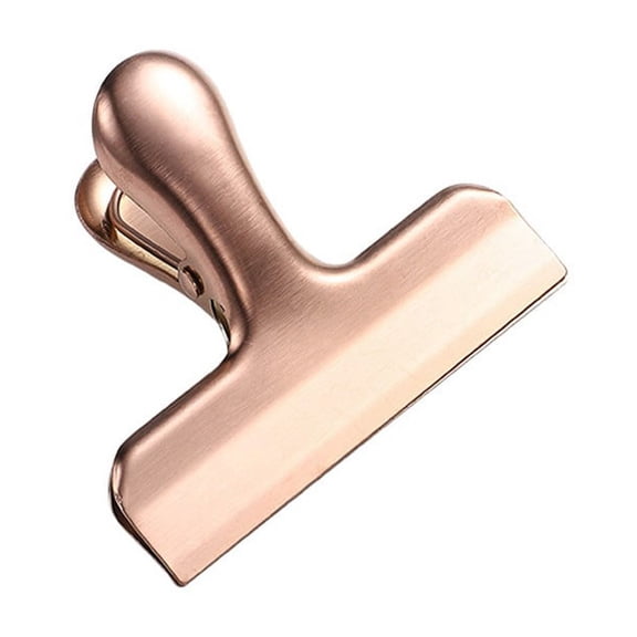 EGYMEN Stainless Steel Food Clip, Snack Sealing Clip, Airtight Bag Clips, Kitchen Storage Sealing Clip, Coffee Clip, Milk Powder Sealing Clip, Food Preservation Clip, Durable Clip (Rose Gold)